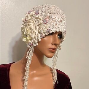 Elegant Lace and Floral Women's Cap